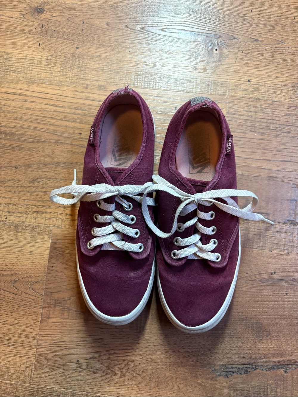 Maroon Vans Lace Up